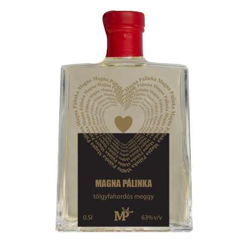 Sour Cherry palinka in oak barrel 0.5l 63%