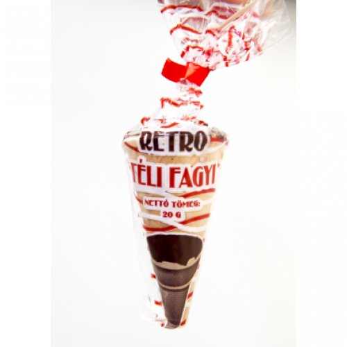 Winter ice cream - cocoa cream in a cone 20g