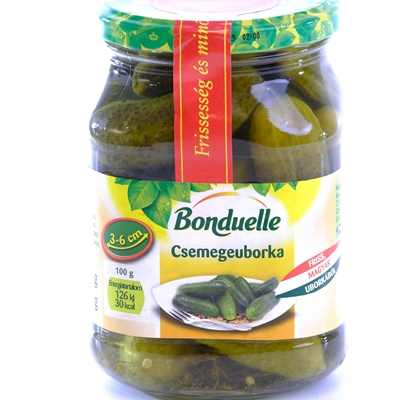 Pickled baby cucumber 3-6cm jar 550/330g