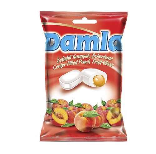 Candy filled with peach creme 90g