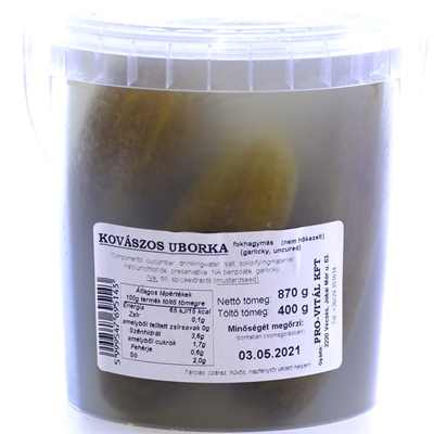 Leavened gherkins with garlic 400g